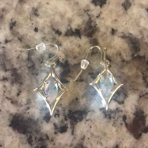 Kendra Scott gold and iridescent drop earrings!